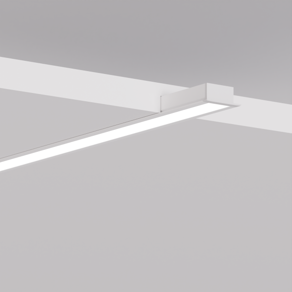 weiße Einbauleiste bietet LED Beleuchtung in Räumen